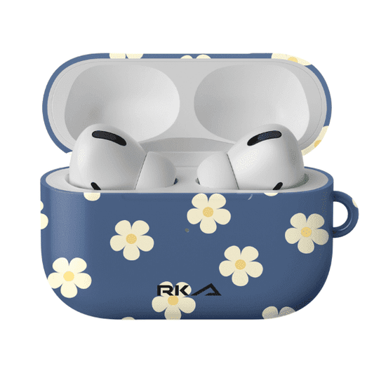 White Flowers AirPods Case